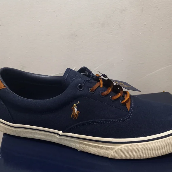 Thorton Low Top SneakerPOLO RALPH LAUREN Polo Ralph Lauren Mens Thorton Lace-Up Canvas Sneakers Red  main image 4